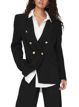 Blazer Only Bottoni Grigi per Donna Nero