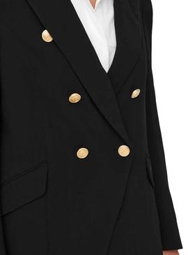 Blazer Only Bottoni Grigi per Donna Nero