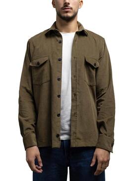 Overshirt Klout Corduroy Verde per Uomo