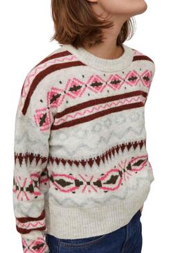 Pullover Vila Vicilia Jacquard per Donna Multicolor