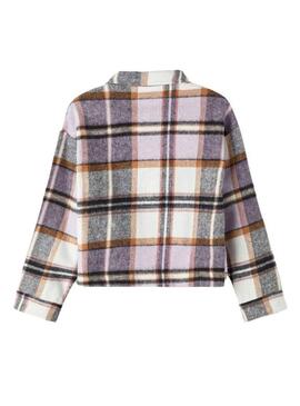 Overshirt Name It Sunic Quadri per Bambina Beige