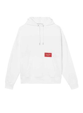 Felpa Calvin Klein Bold Logo per Uomo Bianco
