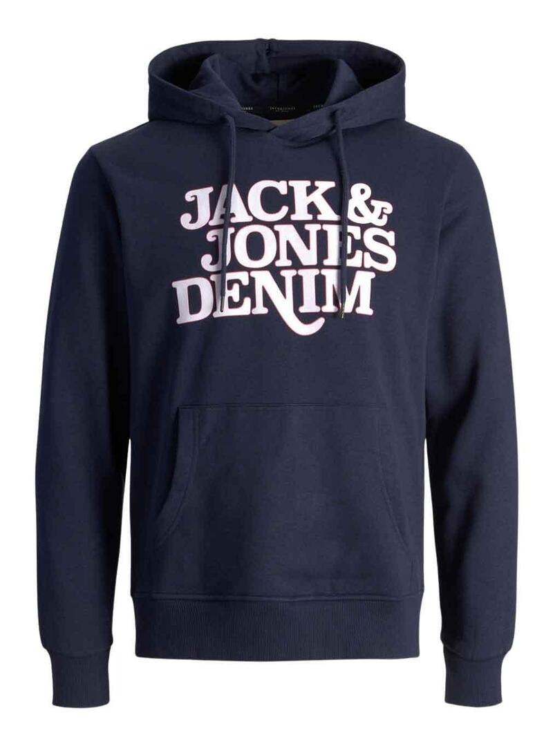 Felpa Jack & Jones Rack per Uomo Blu Navy