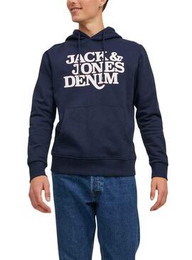Felpa Jack & Jones Rack per Uomo Blu Navy