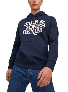 Felpa Jack & Jones Rack per Uomo Blu Navy