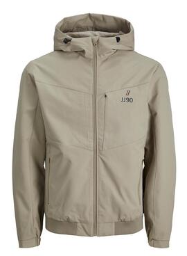 Giacca Jack And Jones Snap Beige per Uomo