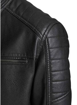 Giacca Jack & Jones Similpelle Nero per Uomo