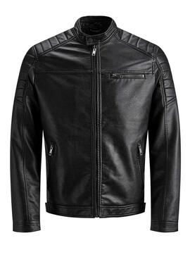 Giacca Jack & Jones Similpelle Nero per Uomo