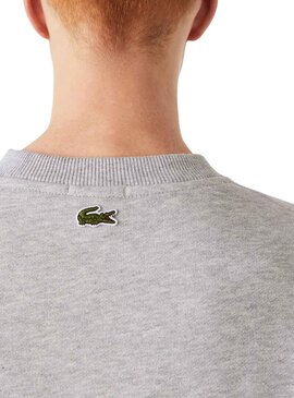 Felpa Lacoste Loose Fit Grigio per Uomo