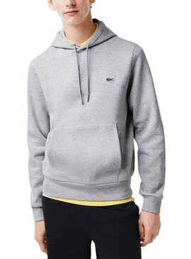 Felpa Lacoste SH9623 Grigio per Uomo