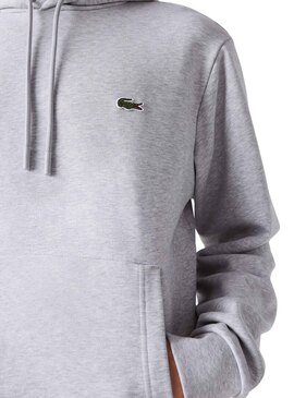 Felpa Lacoste SH9623 Grigio per Uomo