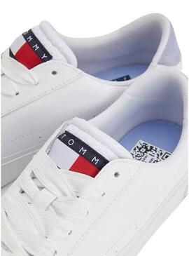 Sneakers Jeans Tommy Vulcanized Biancos Donna