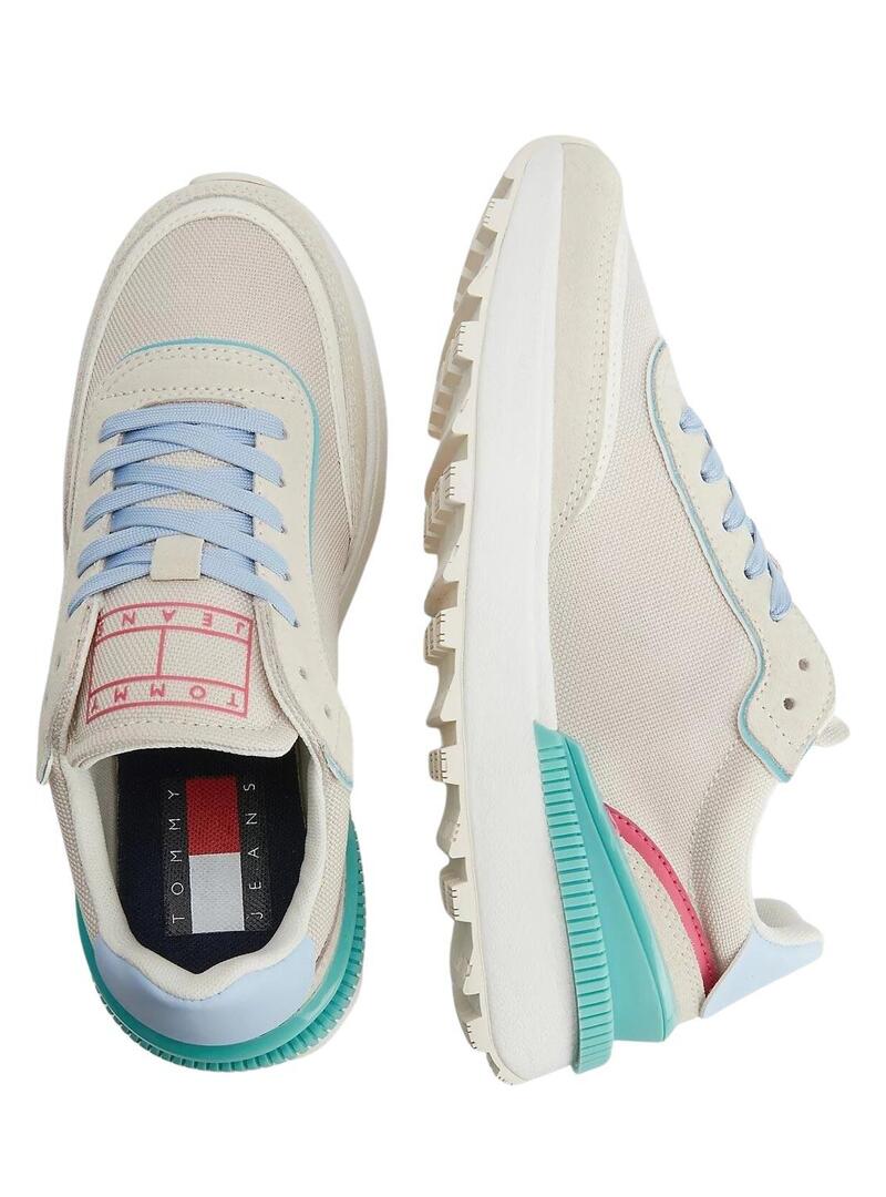 Sneakers Tommy Jeans Tech Runer Beige Donna