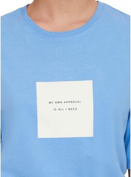 T-Shirt Only Eloise Boxy Blu per Donna