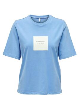 T-Shirt Only Eloise Boxy Blu per Donna