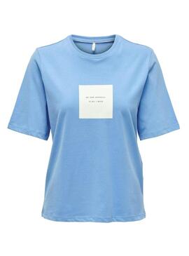 T-Shirt Only Eloise Boxy Blu per Donna