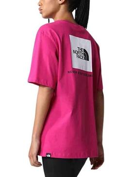 T-Shirt The North Face Relaxed Fucsia per Donna