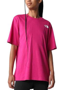 T-Shirt The North Face Relaxed Fucsia per Donna