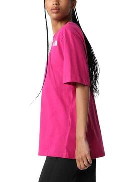 T-Shirt The North Face Relaxed Fucsia per Donna
