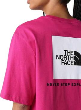 T-Shirt The North Face Relaxed Fucsia per Donna