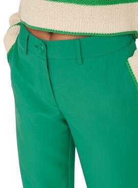 Pantaloni Only Lana Berry Medio Verde per Donna