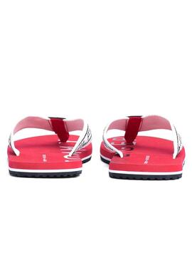 Infradito Tommy Hilfiger Stagionale Stripe Rosso