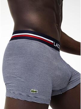 Pack 3 Mutande Lacoste Boxer Iconico Blu Navy