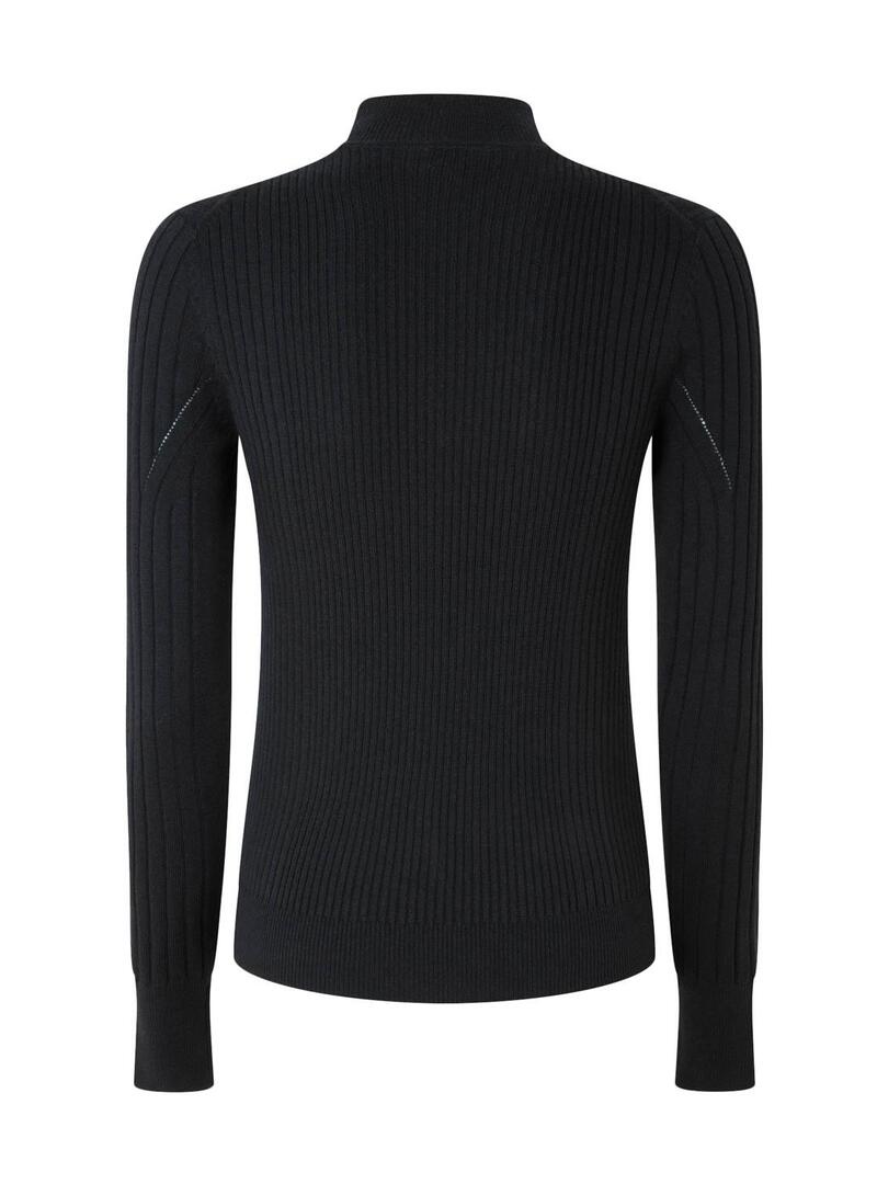 Pullover Pepe Jeans Amalia Canale Nero per Donna