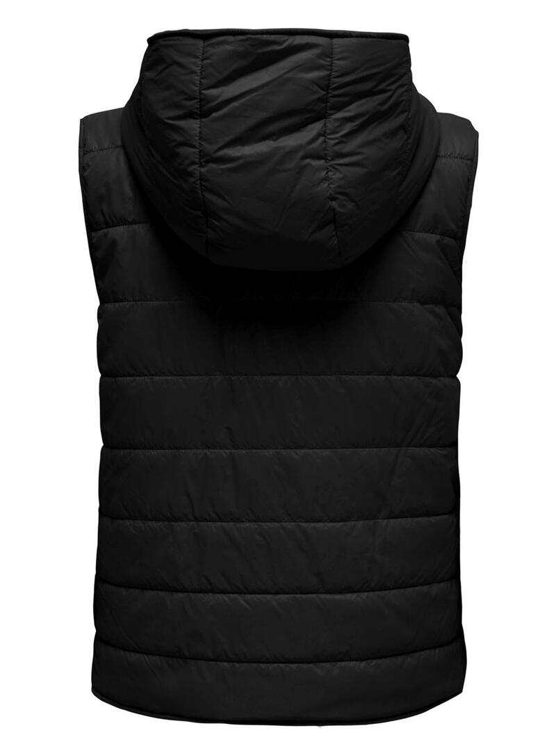 Gilet Only Sky Corto Nero per Donna