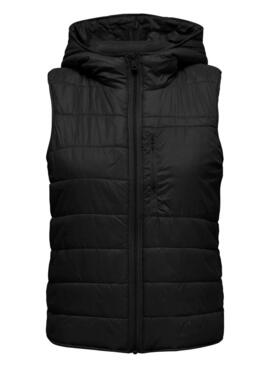 Gilet Only Sky Corto Nero per Donna