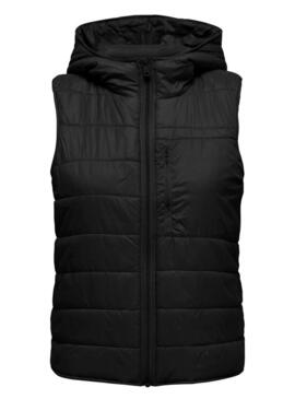 Gilet Only Sky Corto Nero per Donna