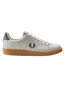 Sneakers Fred Perry B721 Pelle Bianco per Uomo