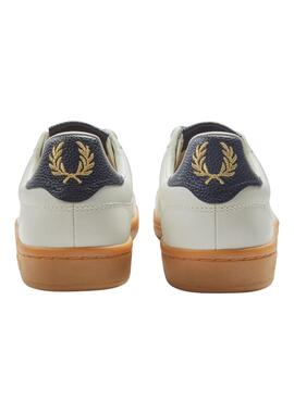 Sneakers Fred Perry B721 Pelle Bianco per Uomo