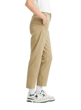 Pantaloni Levis Chino Beige per Donna