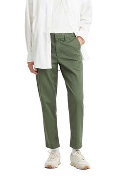 Pantaloni Levis Chino Verde per Donna