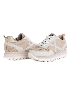 Sneakers Munich Ripple 44 Beige per Donna