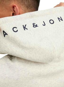 Felpa Jack and Jones Jestar Bianco per Uomo