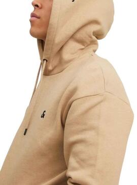 Felpa Jack and Jones Jestar Beige per Uomo