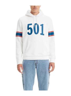 Felpa Levis 501 Bianco per Uomo