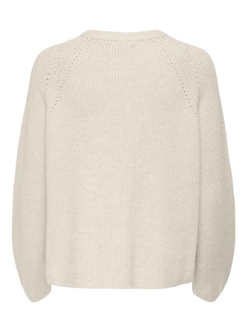 Pullover Only Fia Bianco per Donna