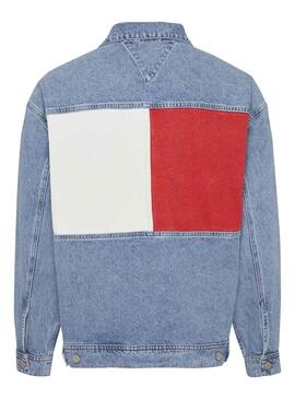 Giubbotto Denim Tommy Jeans Logo per Uomo