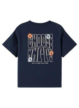 T-Shirt Name It Taliloni Blu per Bambina