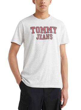 T-Shirt Tommy Jeans Essential Grigio per Uomo