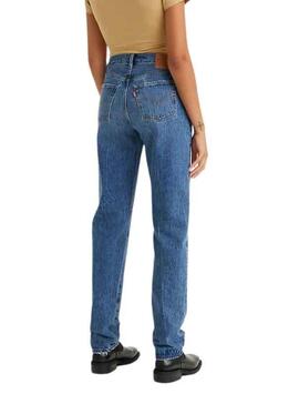 Pantaloni Jeans Levis 501 Blu Medio per Donna