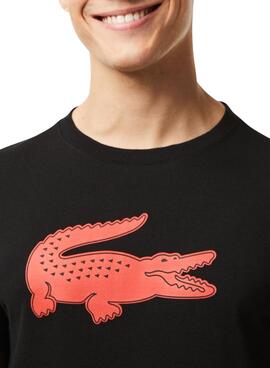 T-Shirt Lacoste SPORT Traspirante Nero Uomo