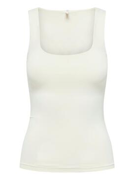 Top Only Lea Bianco per Donna