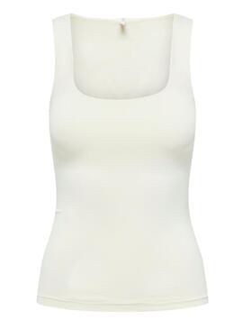 Top Only Lea Bianco per Donna