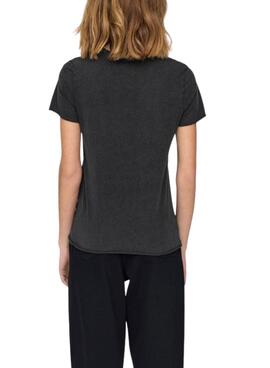 T-Shirt Only Lucia Regular Nero per Donna