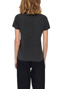 T-Shirt Only Lucia Regular Nero per Donna