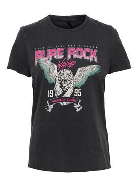 T-Shirt Only Lucia Regular Nero per Donna